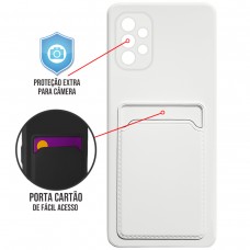 Capa para Samsung Galaxy A72 - Emborrachada Case Card Branca